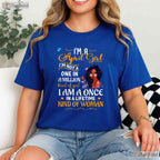 April Girl T-Shirt For Black Women - Melanin Queen Birthday Tee - Afro American Shirt