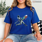 Cool Baseball Player Drip T-Shirt Youth Boys Melting Graphic Sports Apparel