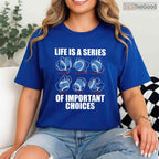 Types Of Baseball Pitches Life Choices T-Shirt Pitcher Player Knowledge Gift