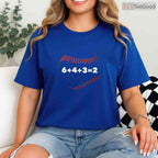 6 4 3 2 Double Play Baseball Player T-Shirt Funny Math Saying Sports Apparel