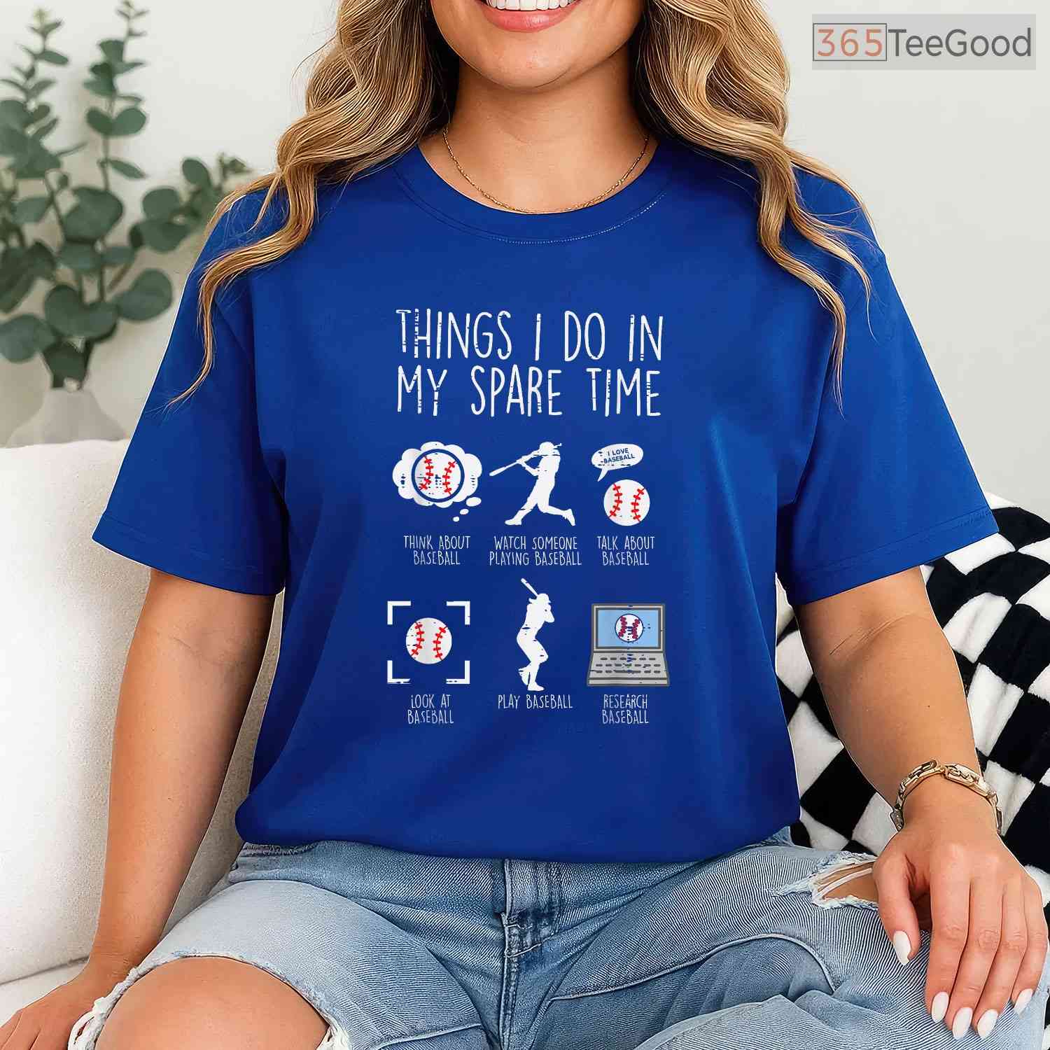 Things I Do In My Spare Time Baseball T-Shirt Funny Player Men Women Apparel
