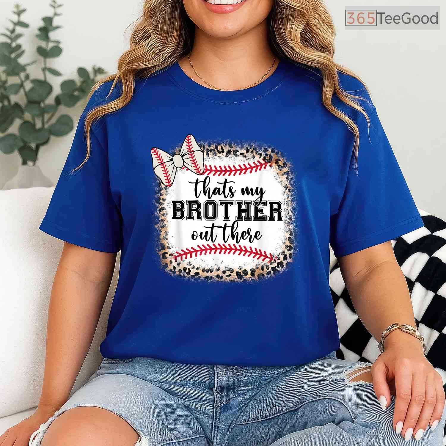 Cute Baseball Sister Thats My Brother Out There T-Shirt Mom Girl Family Gift