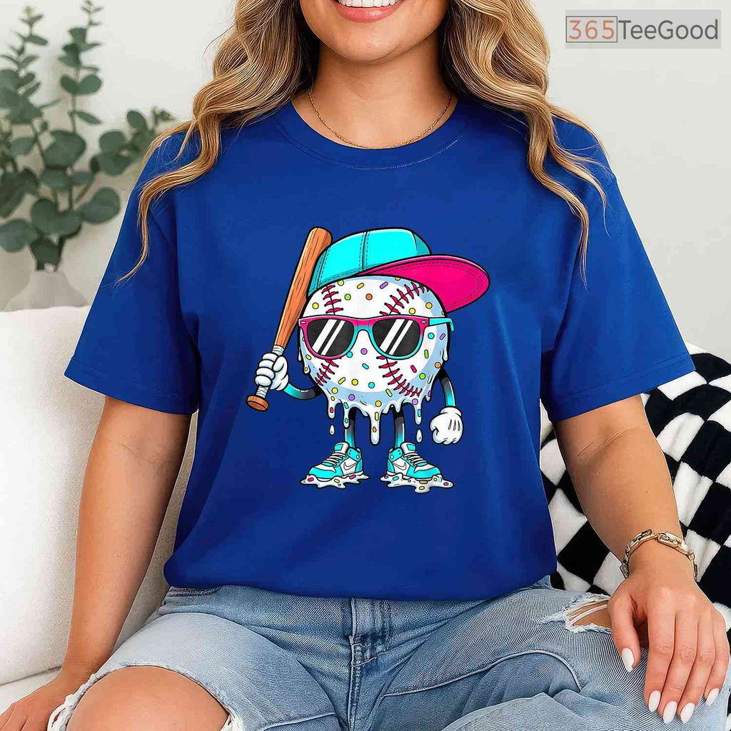 Baseball Life Style 101 Apparel Youth Drip T-Shirt Boys Kid Cool Sports Gift