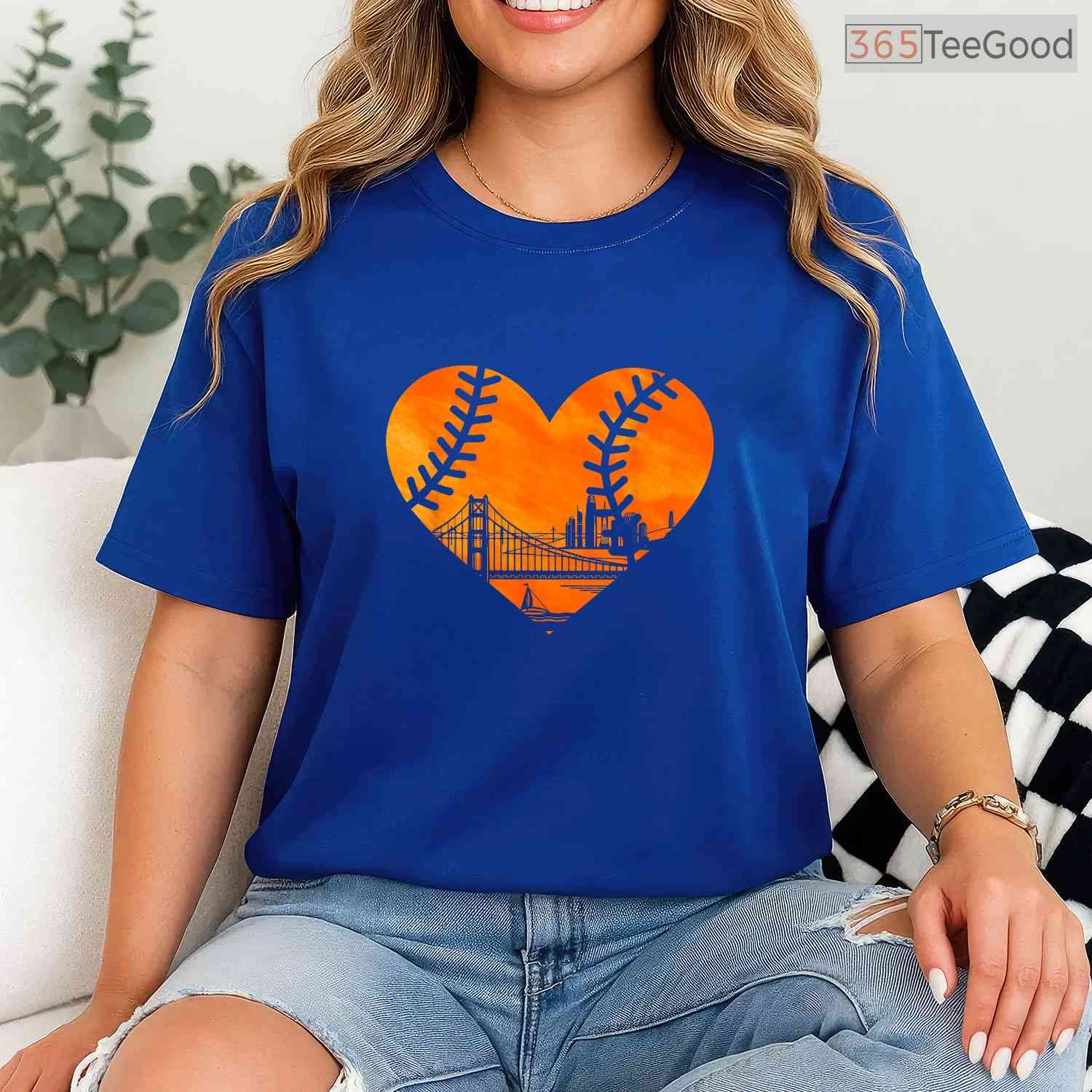San Francisco Baseball Vintage Heart T-Shirt US State City Pride Sports Gift