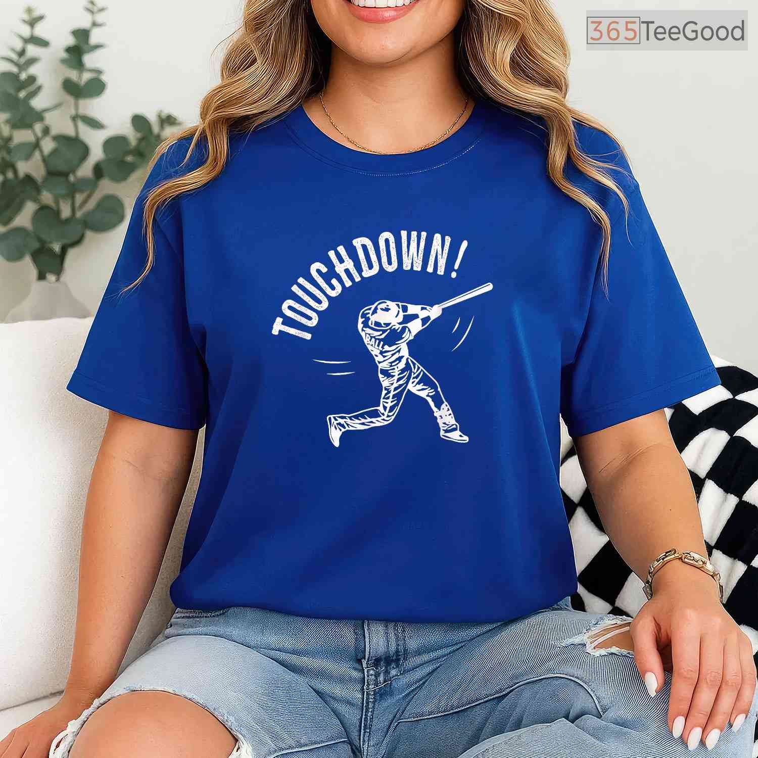 Touchdown Baseball Funny T-Shirt Sports Confusion Humor Mashup Novelty Gift
