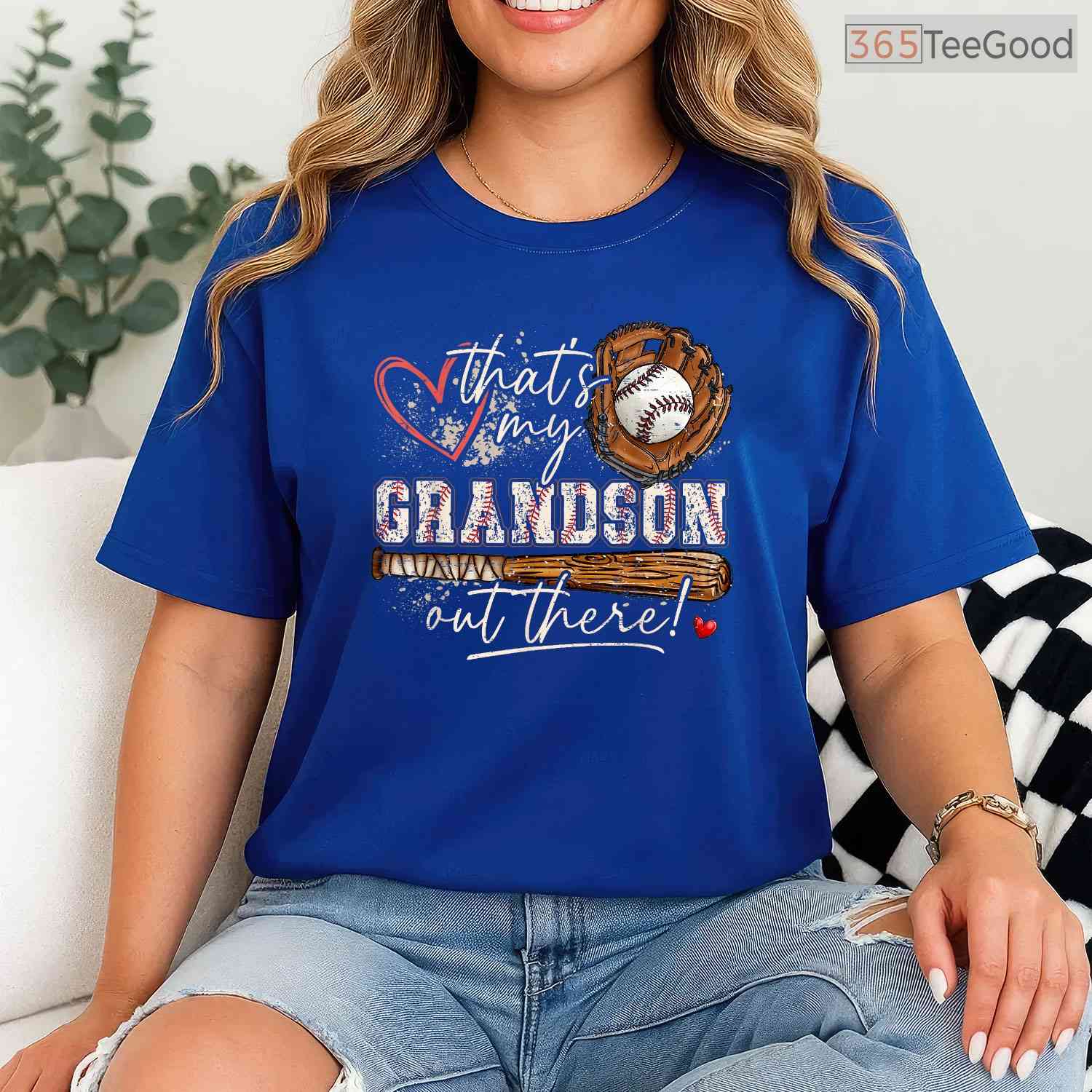Thats My Grandson Out There Baseball T-Shirt Grandma Mothers Day Sports Gift