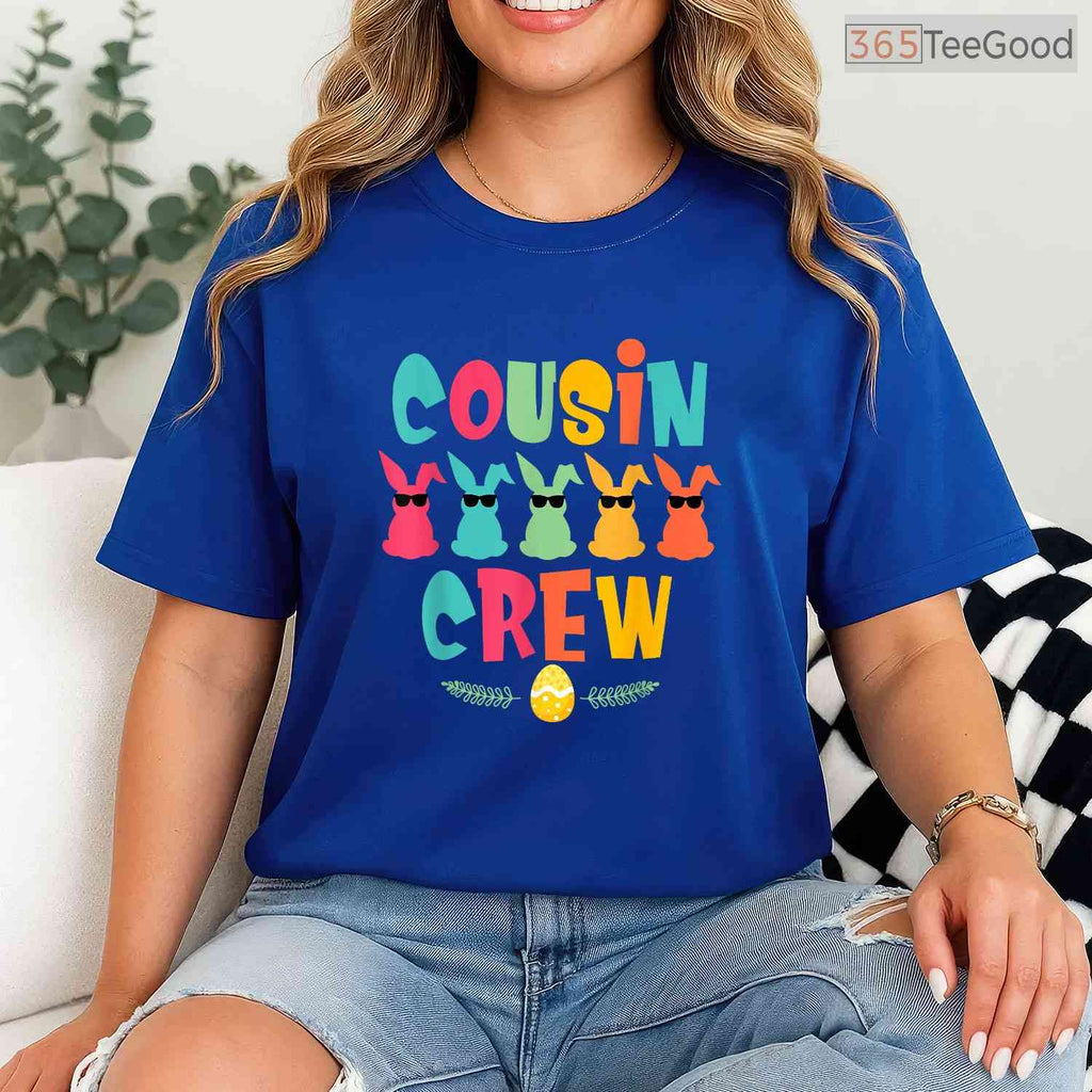 Cousin Crew Bunny Easter Sunday Egg Hunting Season T-Shirt Spring Family Shirt