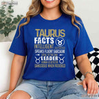 Taurus Zodiac Facts T-Shirt - Funny April May Birthday Tee - Astrology Shirt For Men