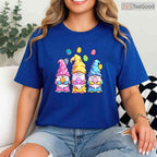 Gnome Easter Shirt Women Easter Outfit T-Shirt Cute Spring Garden Gnome Tee
