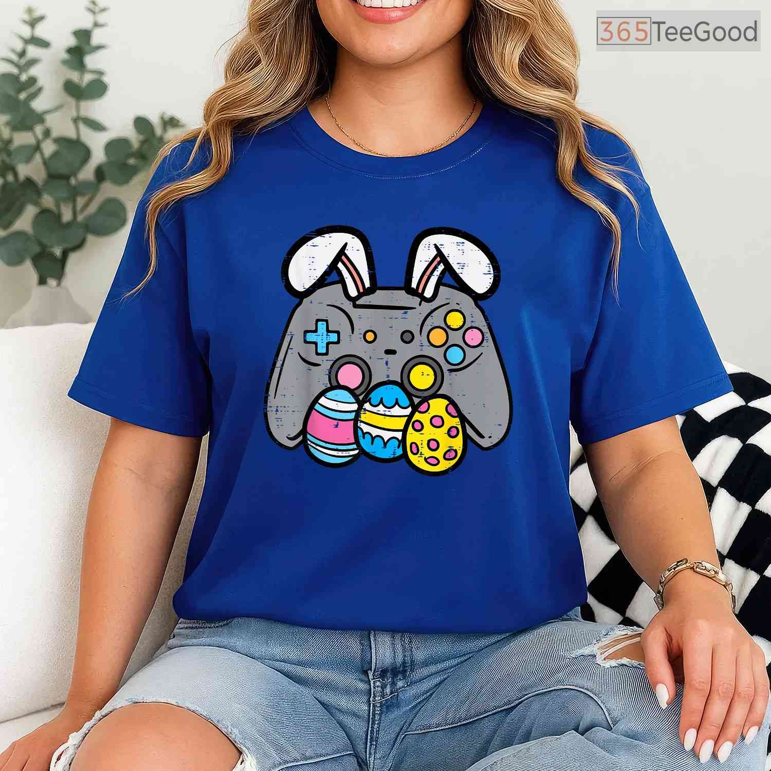 Easter Video Game Bunny Eggs Gaming T-Shirt Gamer Boys Men Teen Kids Gift Tee