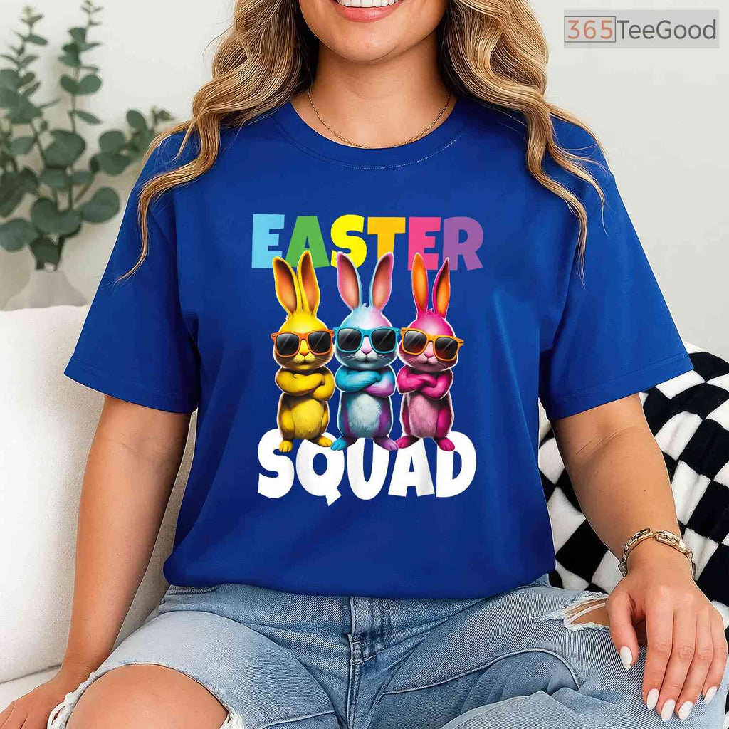 Funny Easter Squad Bunny Cool Bunnies T-Shirt Happy Easter Kids Boys Group Tee