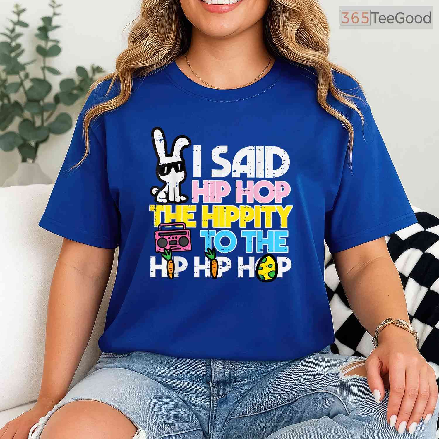 Hip Hop Hippity Easter Bunny T-Shirt Funny Music Cool Kids Toddler Gift Shirt