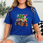 Bunny T-Rex Easter Monster Truck T-Shirt Dino Funny Boys Cool Vehicles Shirt