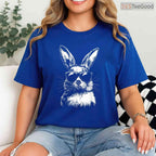 Rabbit Easter Bunny Sunglasses T-Shirt Cool Hipster Glasses Spring Gift Shirt