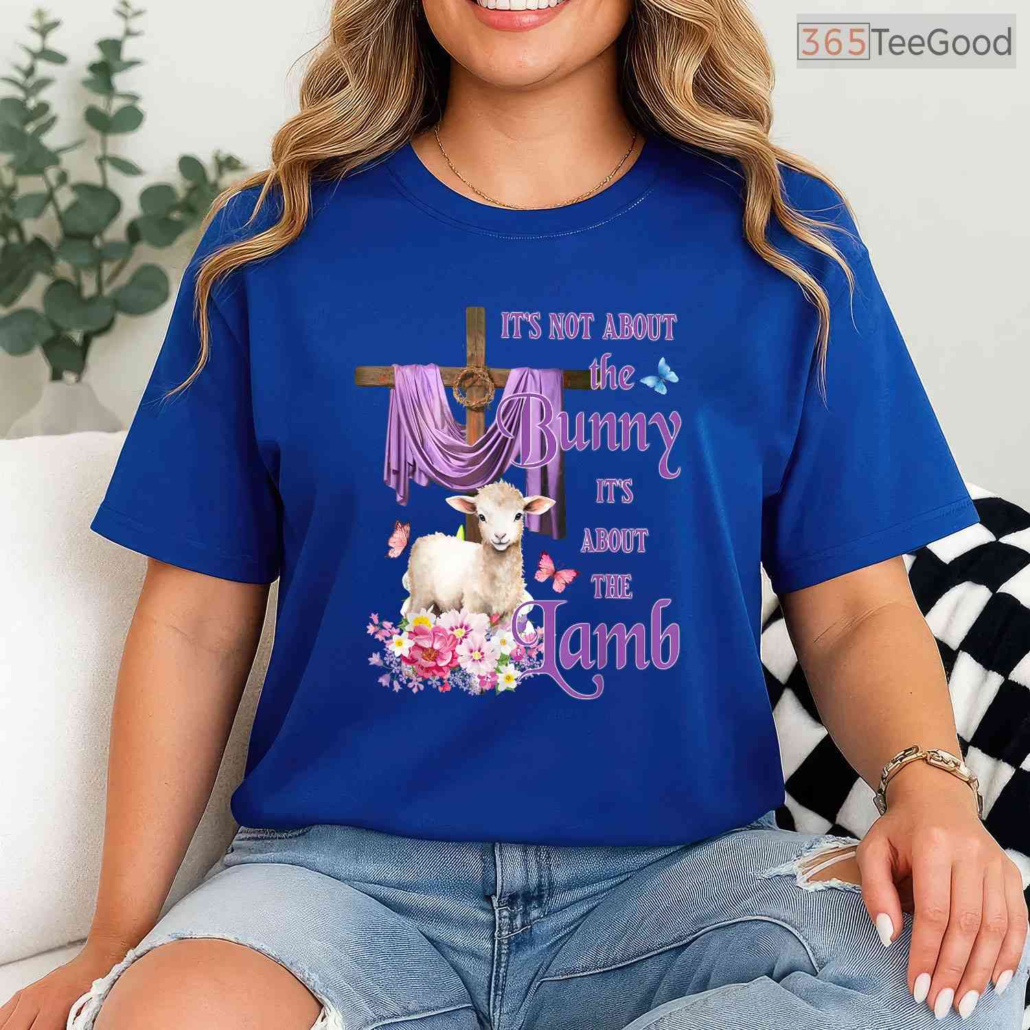 Its Not About The Bunny Its About The Lamb T-Shirt Cute Christian Faith Shirt