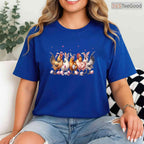 Easter Bunny Farm Chicken T-Shirt Funny Hen Bunny Ears Animal Humor Top Shirt