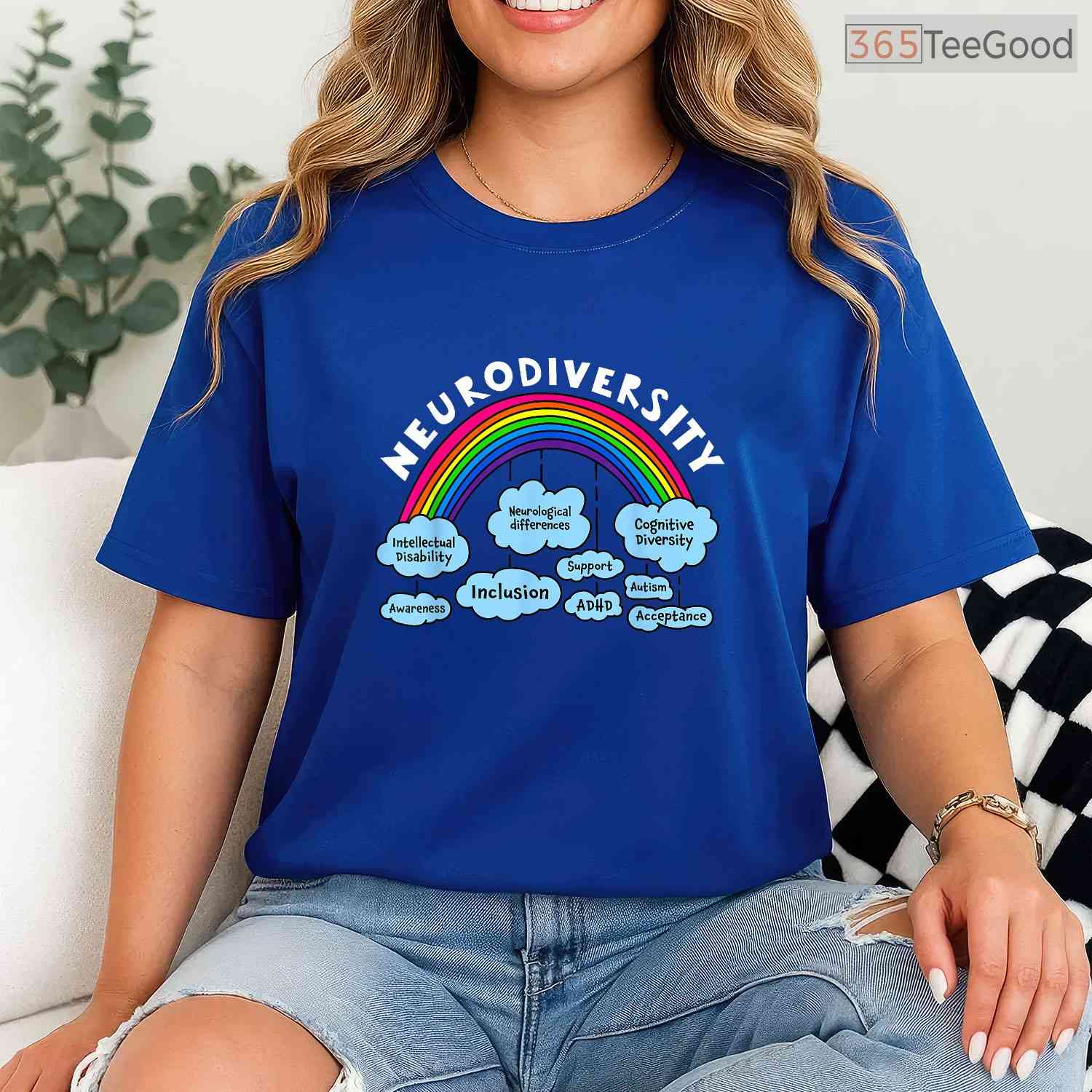 Neurodiversity Rainbow Awareness Autism Shirt April Awareness Month T-Shirt