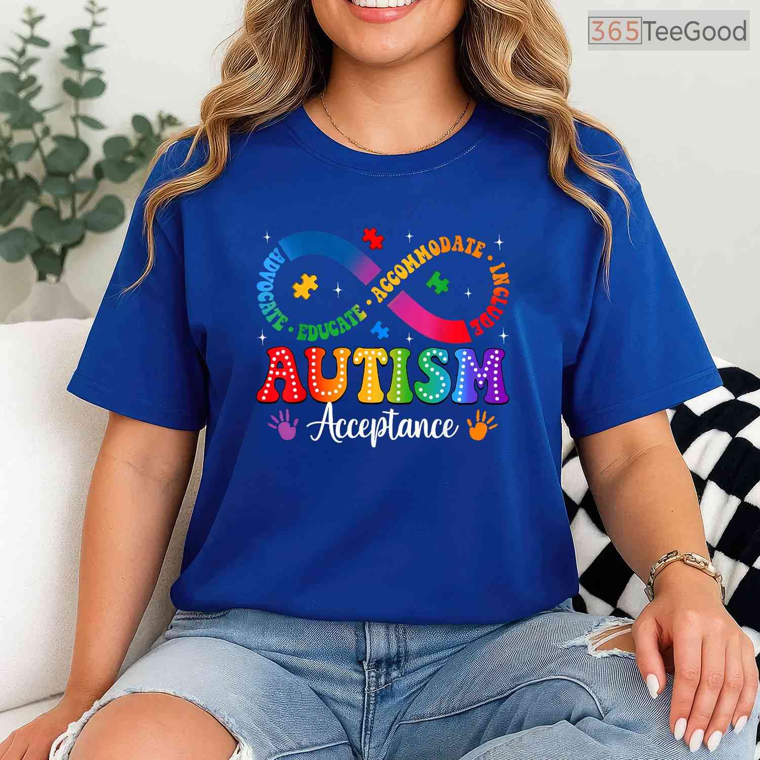 Autism Awareness Acceptance Shirt Infinity Symbol Men Women April T-Shirt