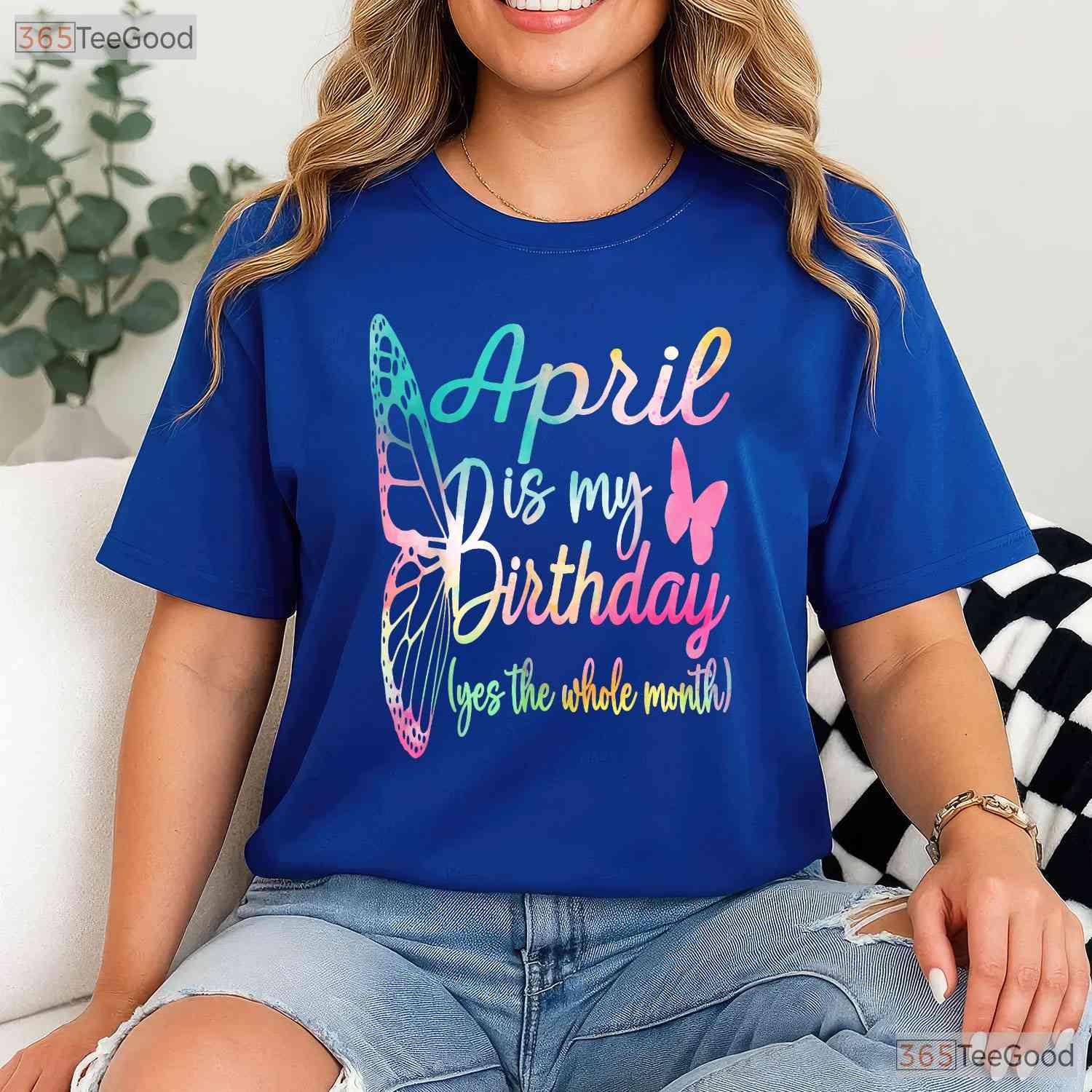 Women April Birthday T-Shirt - April Is My Birthday Tee - Cute Girl Party Shirt Gift