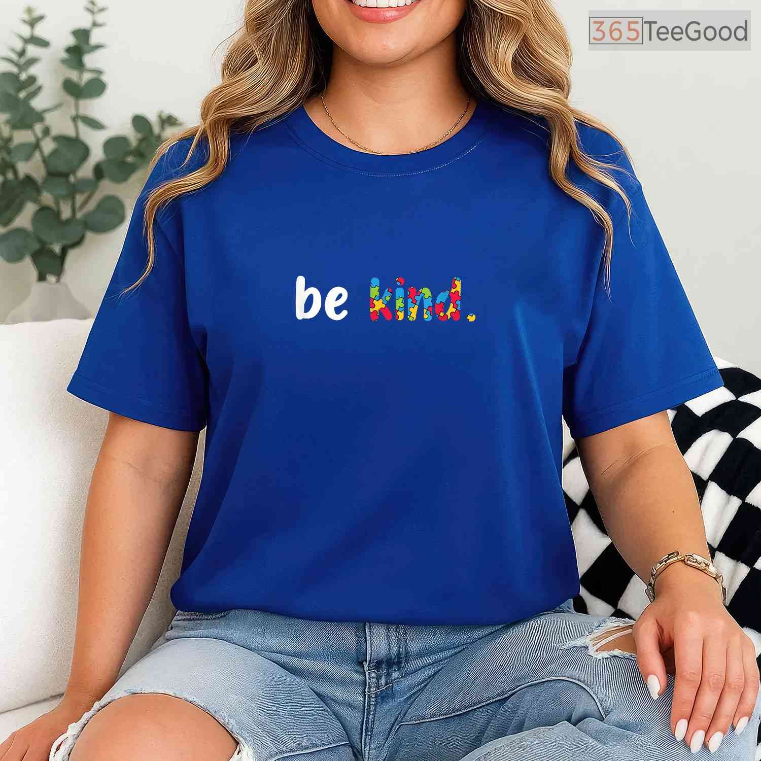 Autism Awareness Be Kind Colorful Puzzle Pieces Shirt April Month T-Shirt