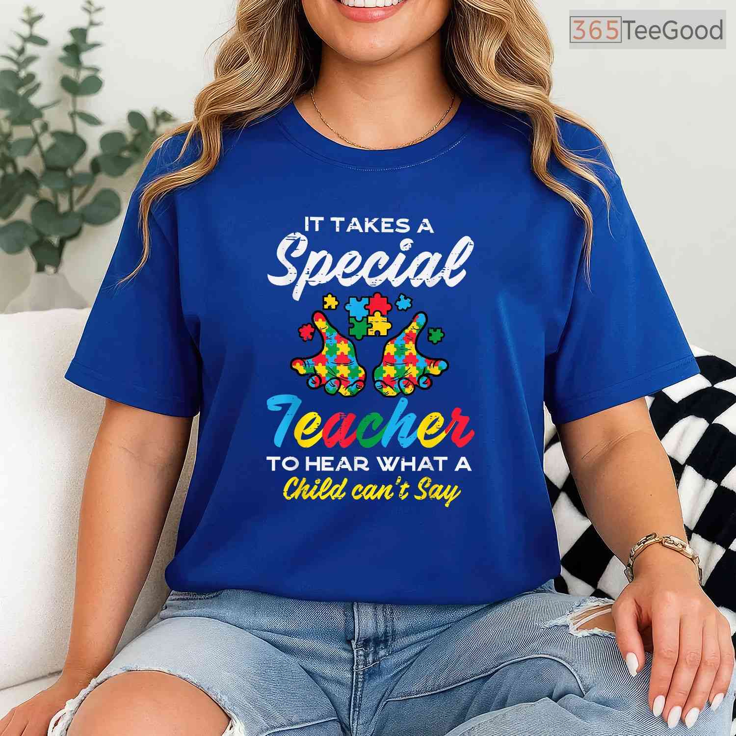 Special Teacher To Hear Child Cant Say Autism SPED Shirt April T-Shirt