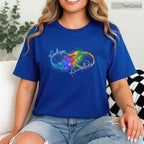 Autism Red Instead Infinity Symbol Autistic Shirt April Acceptance Month T-Shirt