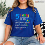 Autistic Son Support Squad Autism Shirt April Awareness Mom Dad Parents T-Shirt