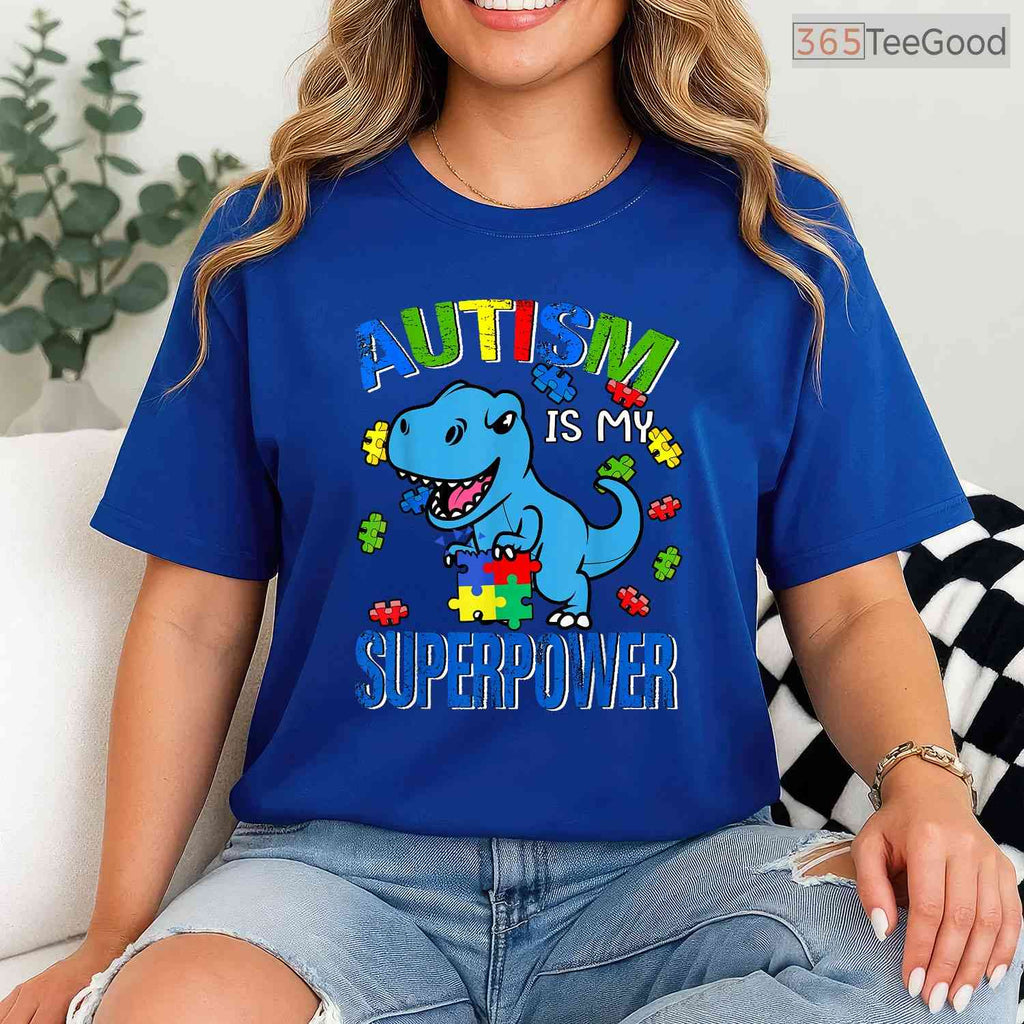 Autism Is My Superpower Kids Boys Shirt April Awareness Month Superhero T-Shirt