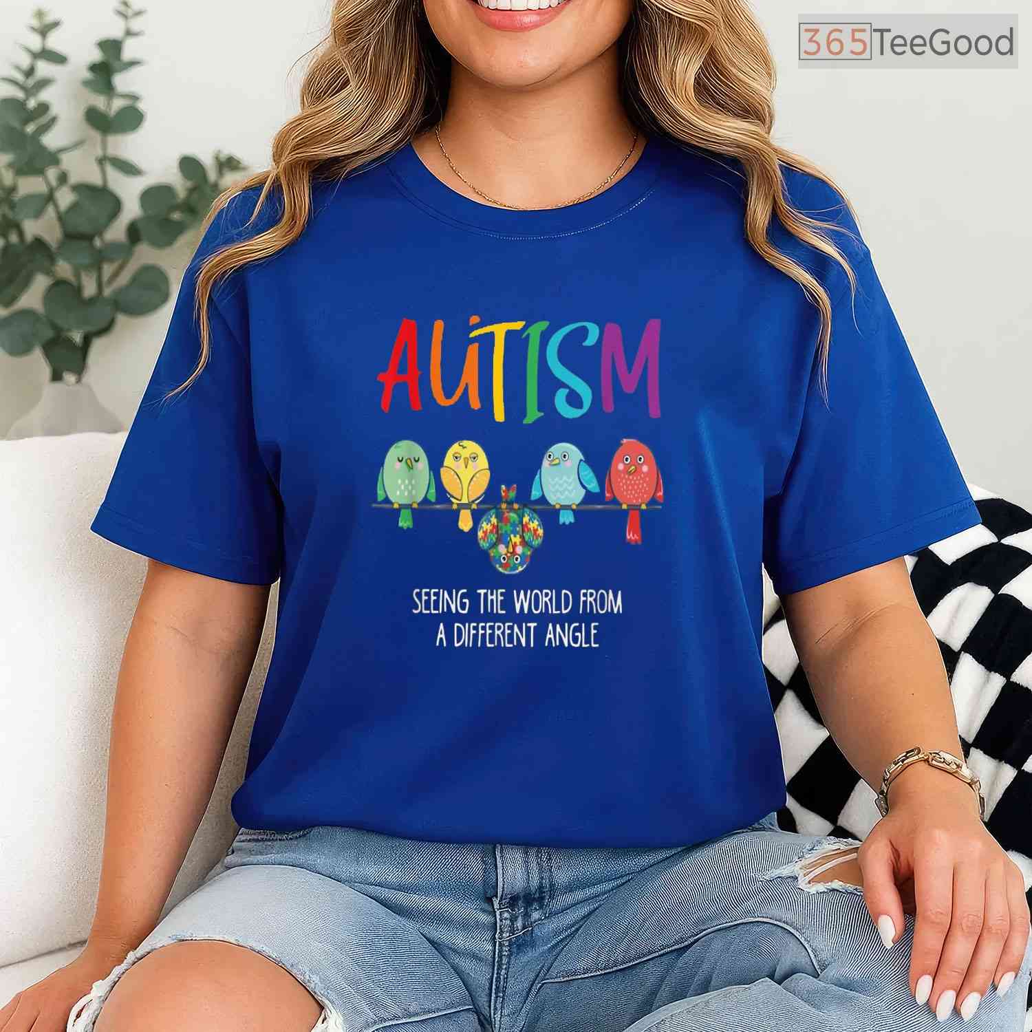 Autism Awareness Cute Owl Color Puzzles Shirt April Kids Support Gift T-Shirt