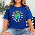 Happy Earth Day Children Around The World T-Shirt Save Planet Global Unity