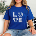 Love Earth Day 90s Vintage T-Shirt Recycle Symbol Teacher Student Gift Tee