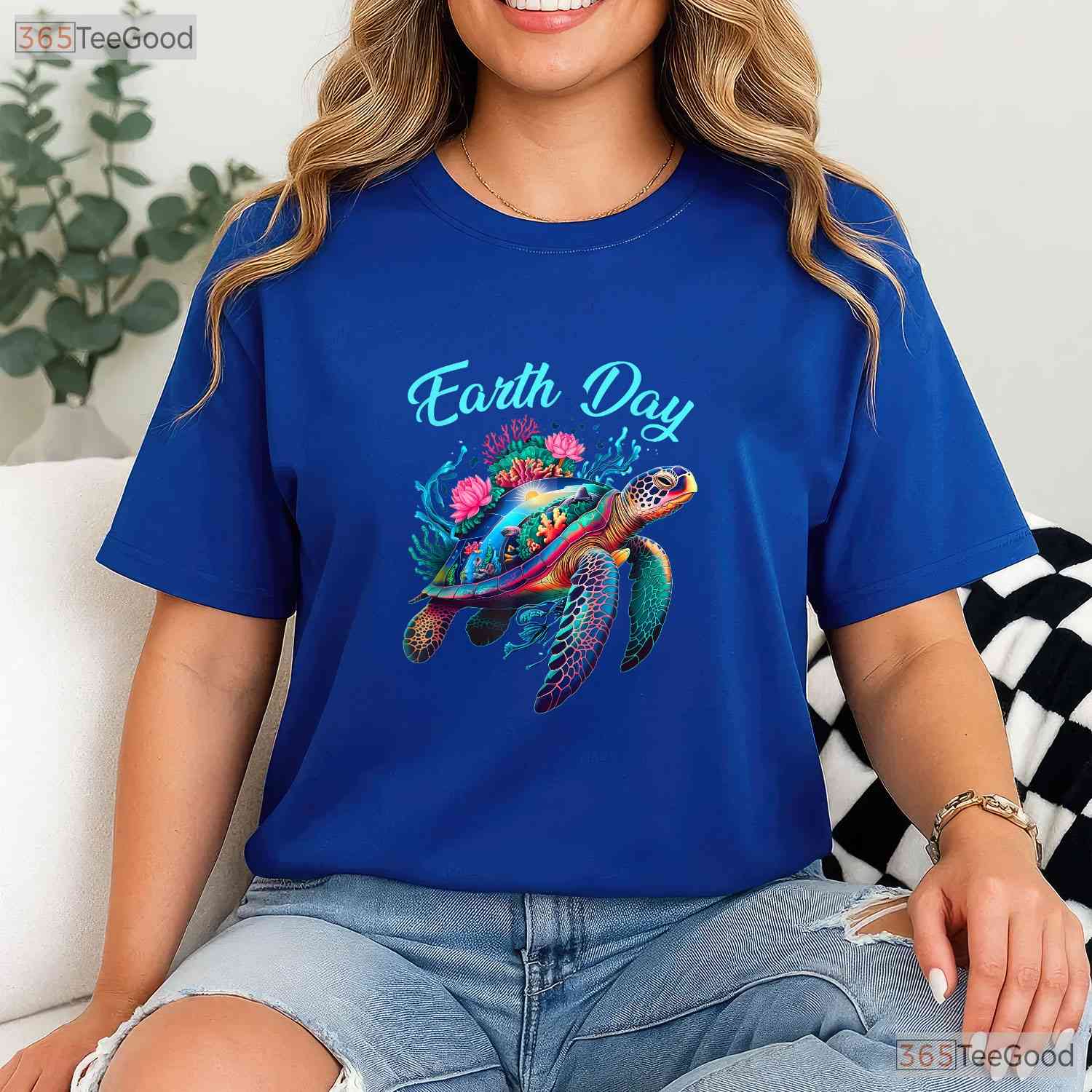 Sea Turtle Earth Day T-Shirt Save The Ocean Environmental Protection Gift