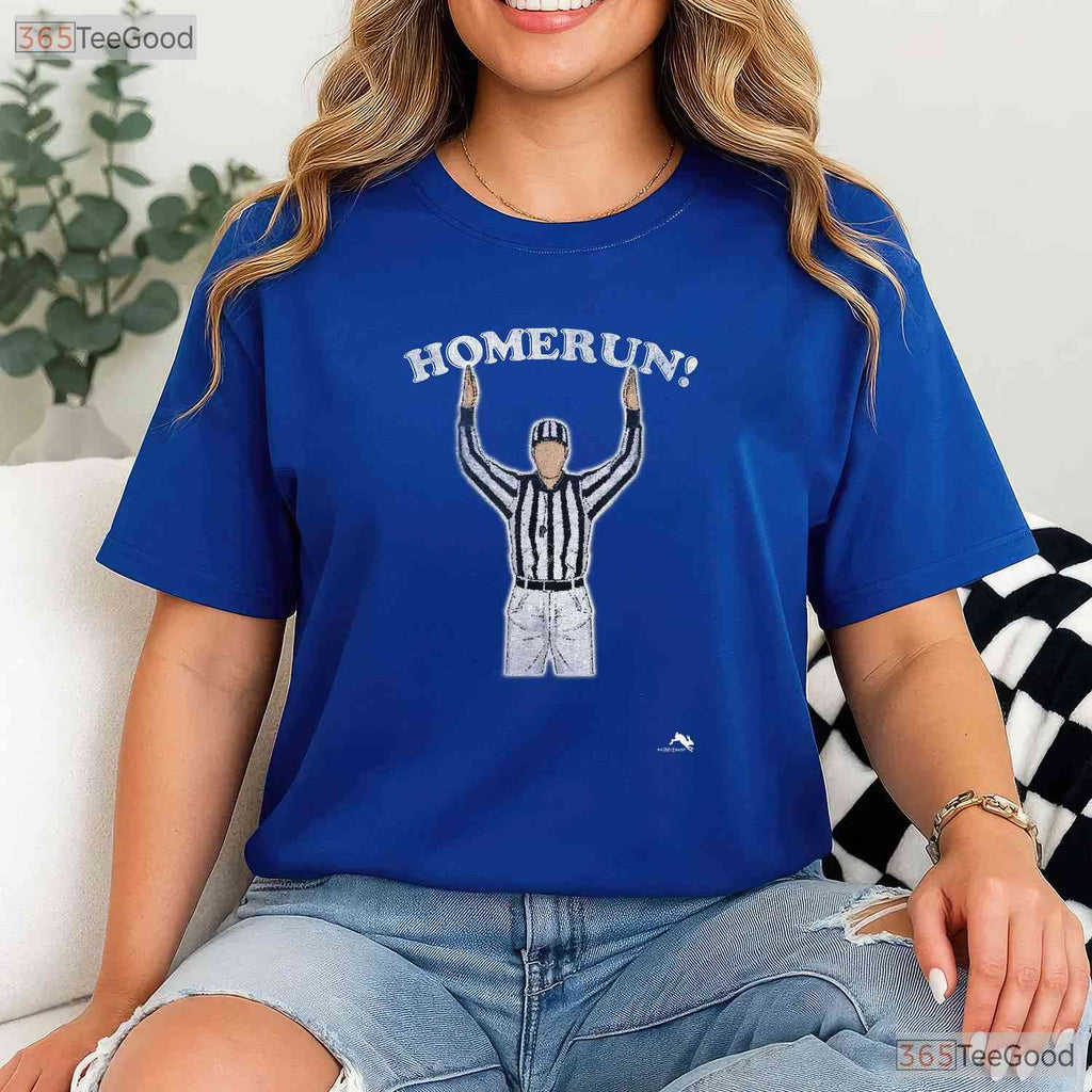 Funny Homerun Baseball Football Mash Up T-Shirt Sports Humor Novelty Apparel
