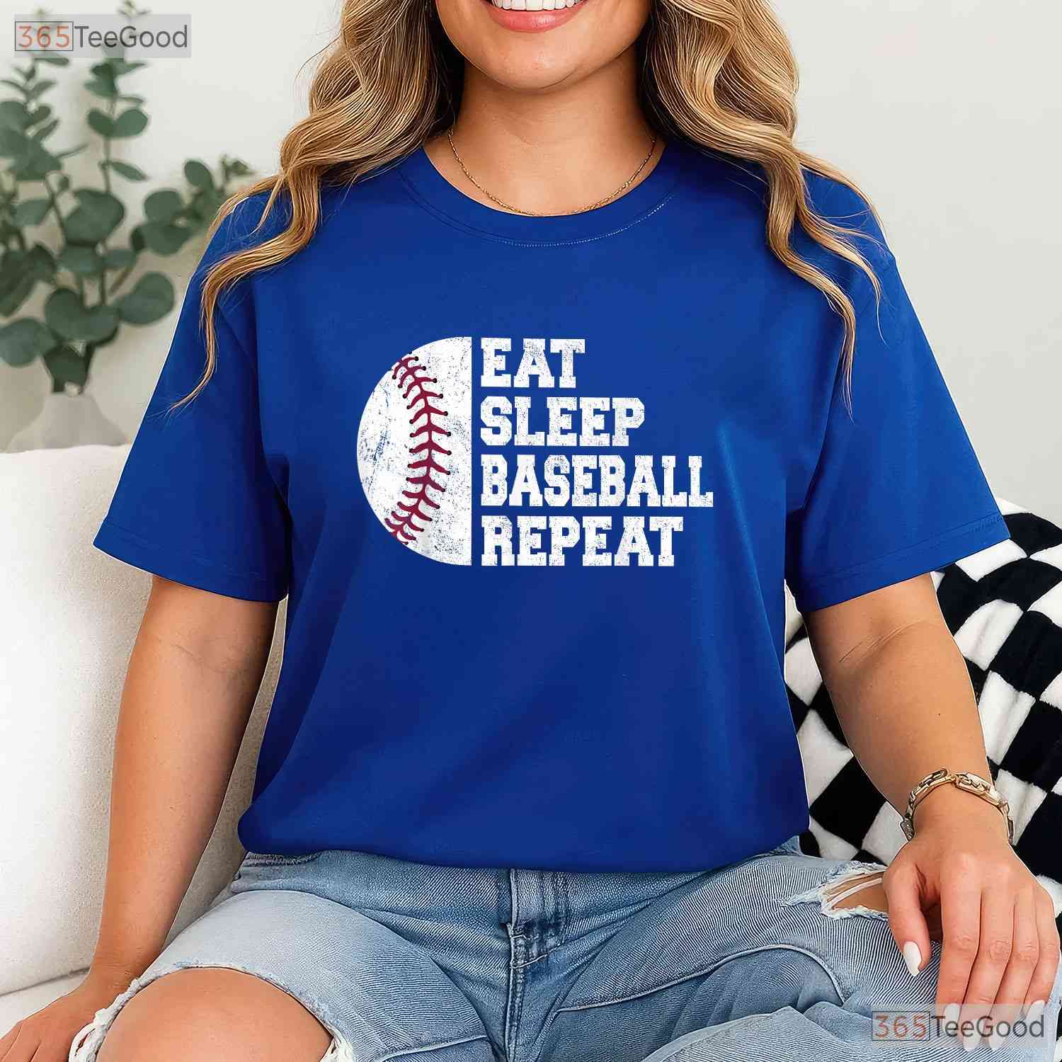 Eat Sleep Baseball Repeat Funny Baseball T-Shirt For Player Coach Team Gift