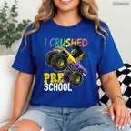 Epic Big Truck I Crushed Preschool Graduation Cap Gift Boys Celebration T-Shirt