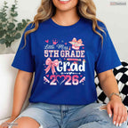 Cute Little Miss 5th Grade Grad 2026 Girls Kids Graduation Ceremony T-Shirt