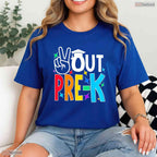 Trendy Peace Out Pre Kindergarten Last Day Of Pre-K Kids Celebration T-Shirt