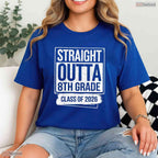 Cool Straight Out Of 8th Grade Graduate Class Of 2026 Graduation T-Shirt