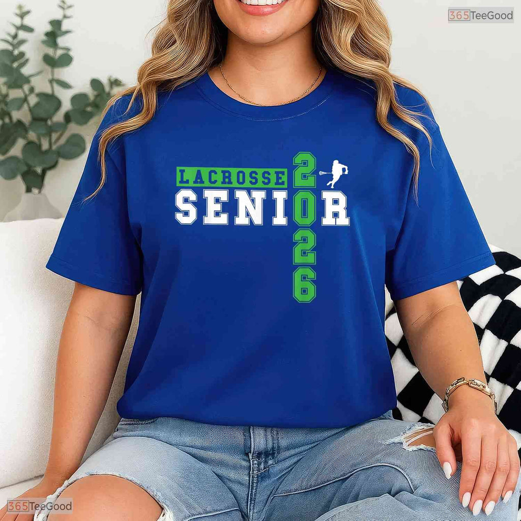 Athletic Lacrosse Senior Night Lacrosse Senior 2026 Graduation Day T-Shirt