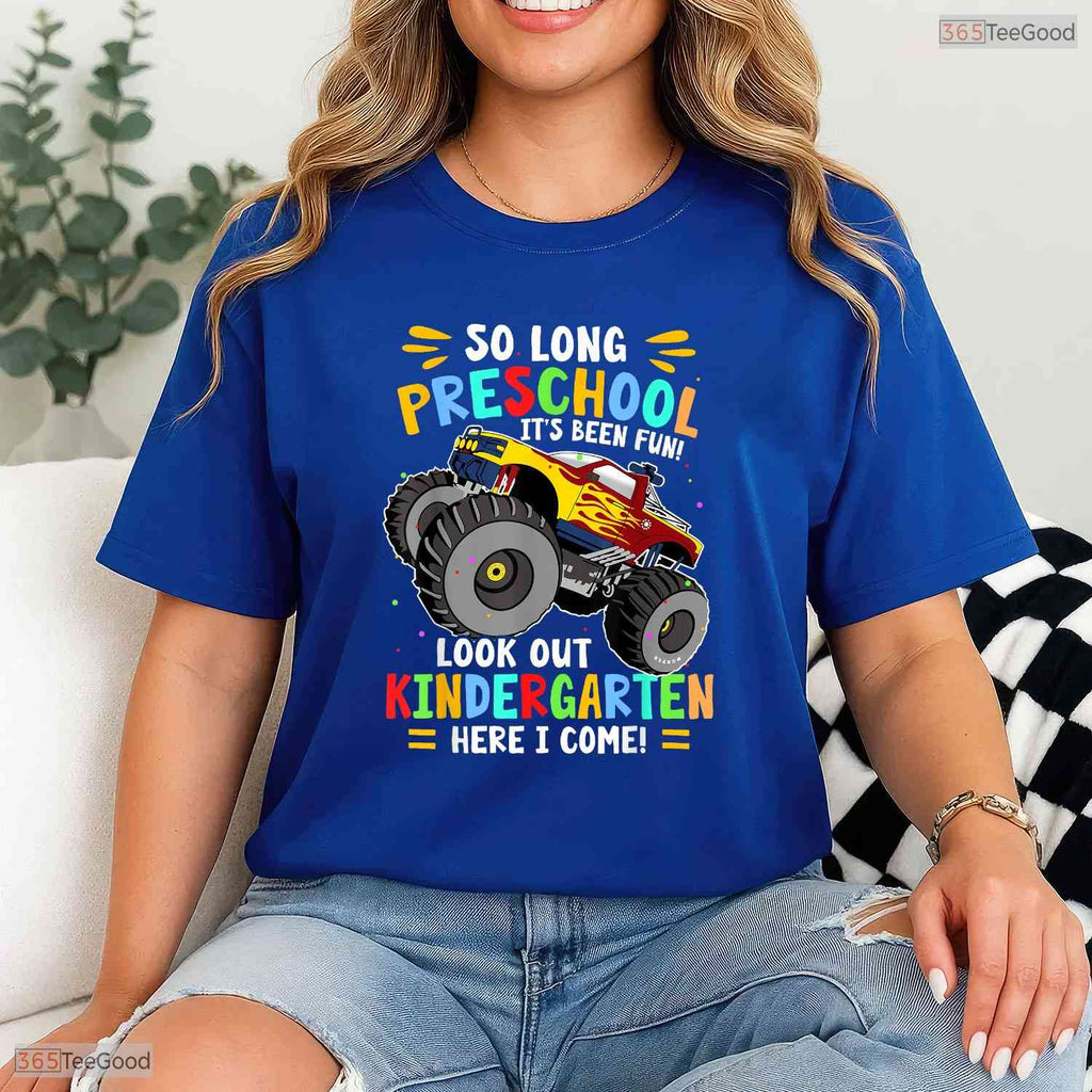 Fun So Long Preschool Graduation Big Truck Kids Celebration Party T-Shirt