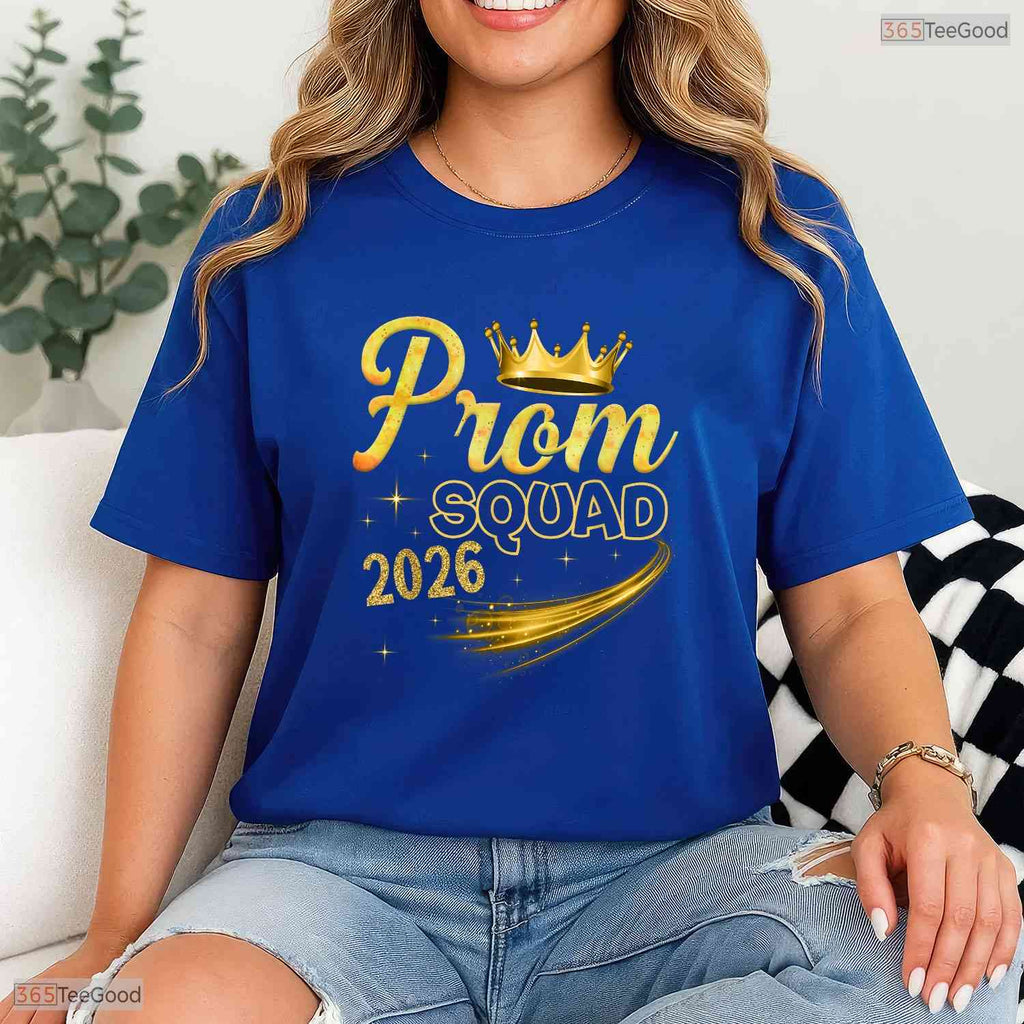 Awesome Prom Squad Graduation Class Of 2026 Senior Dance Party Crew T-Shirt