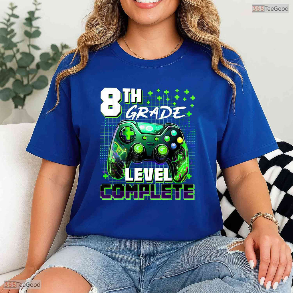 Video Gamer Controller Eighth 8th Grade Level Complete Graduation Boys T-Shirt