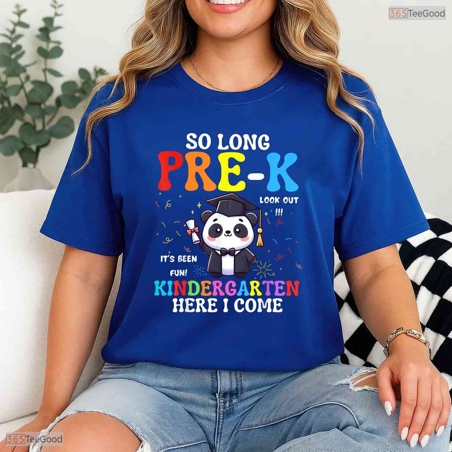 Cute Panda Theme So Long Pre-K Kindergarten Here I Come Graduation T-Shirt