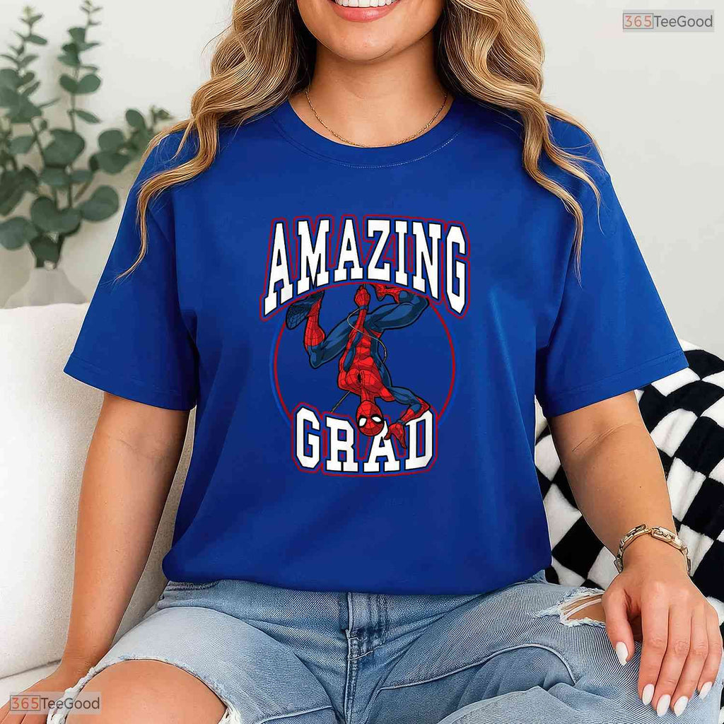 Comic Book Hero Style Amazing Grad Big Chest Logo Senior Party T-Shirt