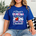 Loving Proud Grandma Of A Kindergarten Graduation Class Of 2026 T-Shirt