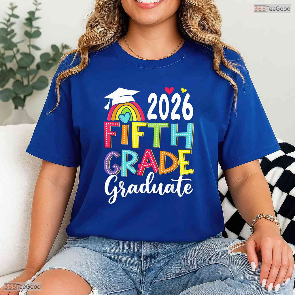 Awesome Fifth 5th Grade Grad 2026 Elementary School Graduate Kids T-Shirt