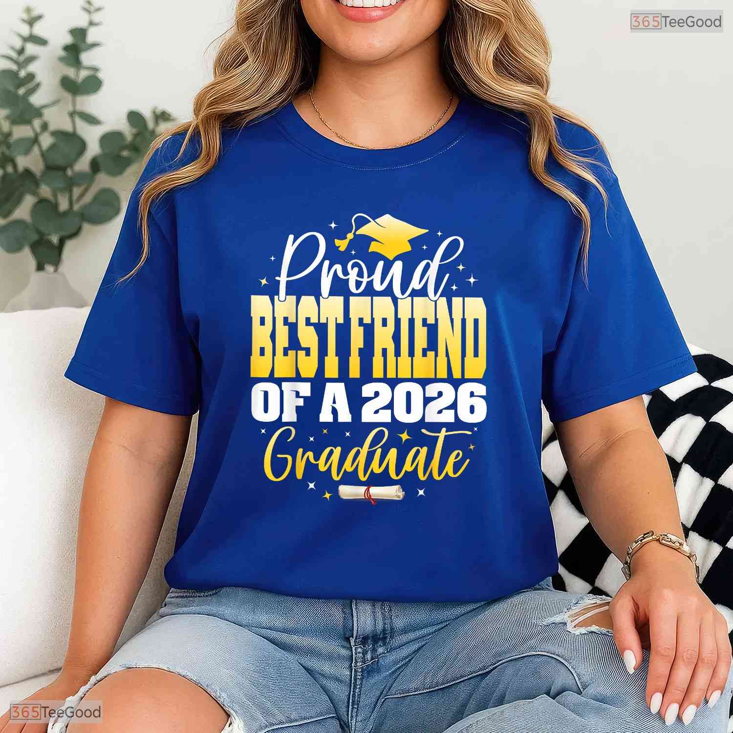 Supportive Proud Best Friend Of A Class Of 2026 Graduate Graduation Day Shirt