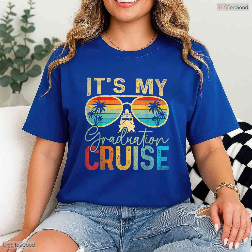 Tropical It Is My Graduation Cruise Trip Cruise 2026 Senior Vacation Sea T-Shirt