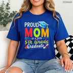 Blessed Proud Mom Of 2026 5th Grade Graduate Mothers Day Graduation Party T-Shirt