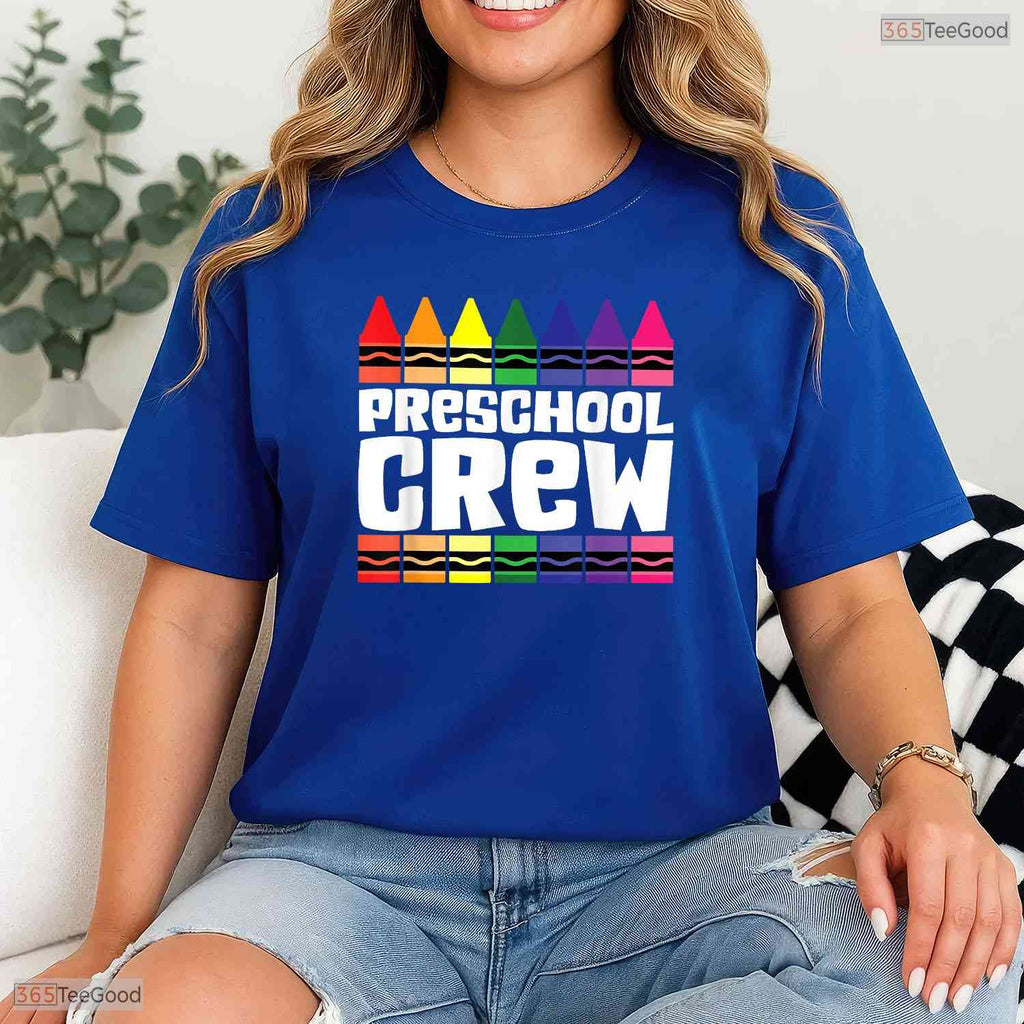 Awesome Preschool Crew Pre-K Tribe Back To School Teacher Student Matching T-Shirt